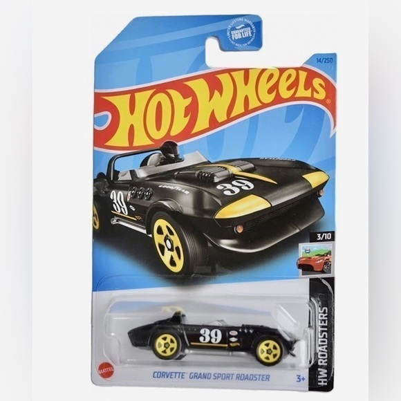 Hot Wheels Corvette Grand Sport Roadster (Black) 2022 HW Roadsters - Picture 1 of 13